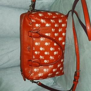 Coach Red Mini Bennett Satchel Purse